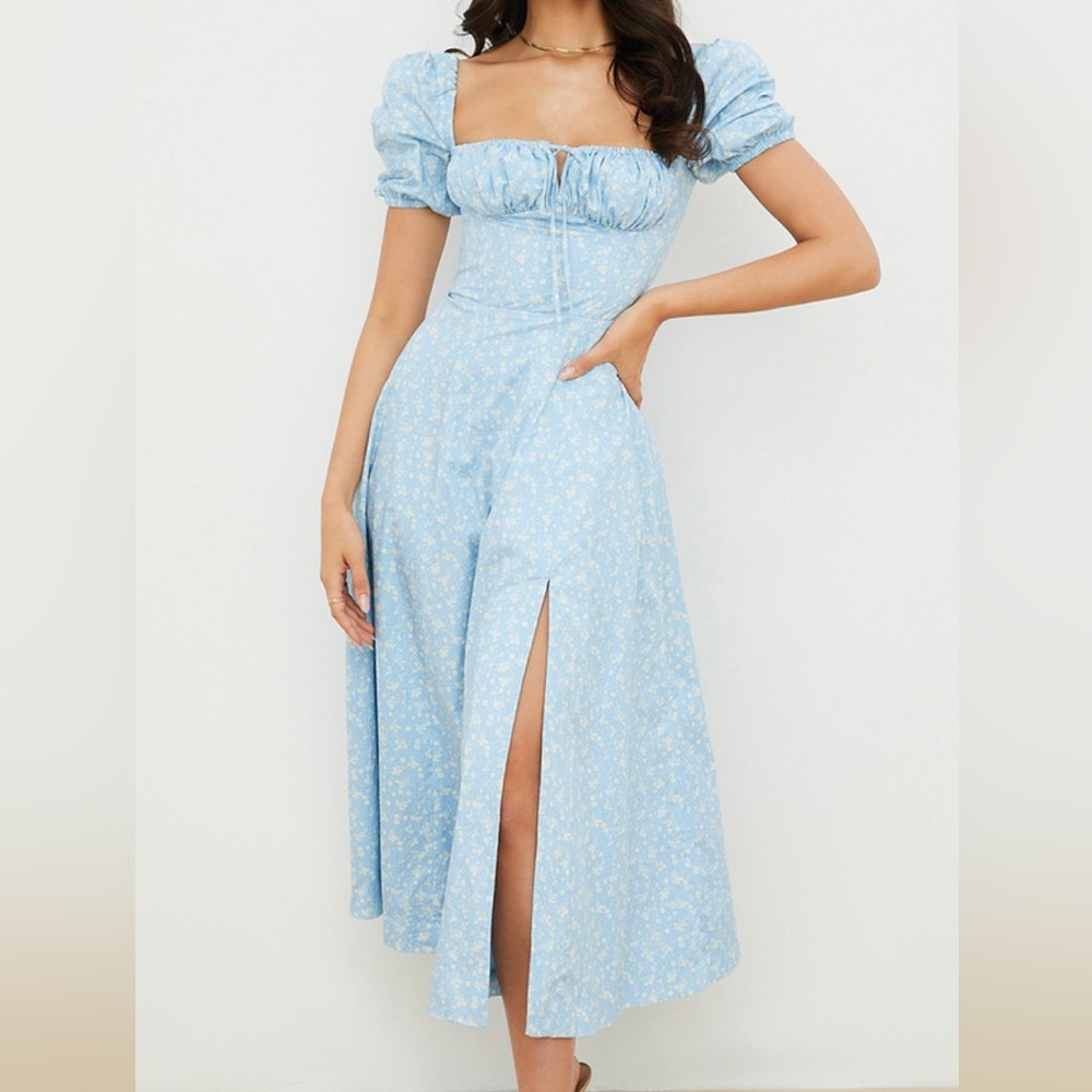 House of CB TALLULAH Puff Sleeve Midi Dress